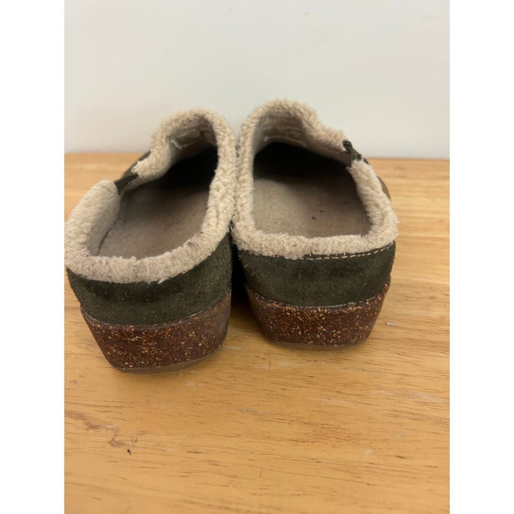 Earth Origins Aurora Johanna – Olive Green Leather Slip‑On Clogs – Women's 8 - Picture 7 of 12